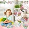 36 Pcs Spring Ornaments for Tree Wooden Flower Ornaments Daisy Tulip Watercolor Floral Hanging Decor Wood Pastel Spring Decor for Home Small Tree Party(Vibrant)